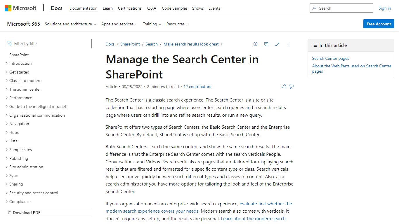 Manage the Search Center in SharePoint - SharePoint in Microsoft 365